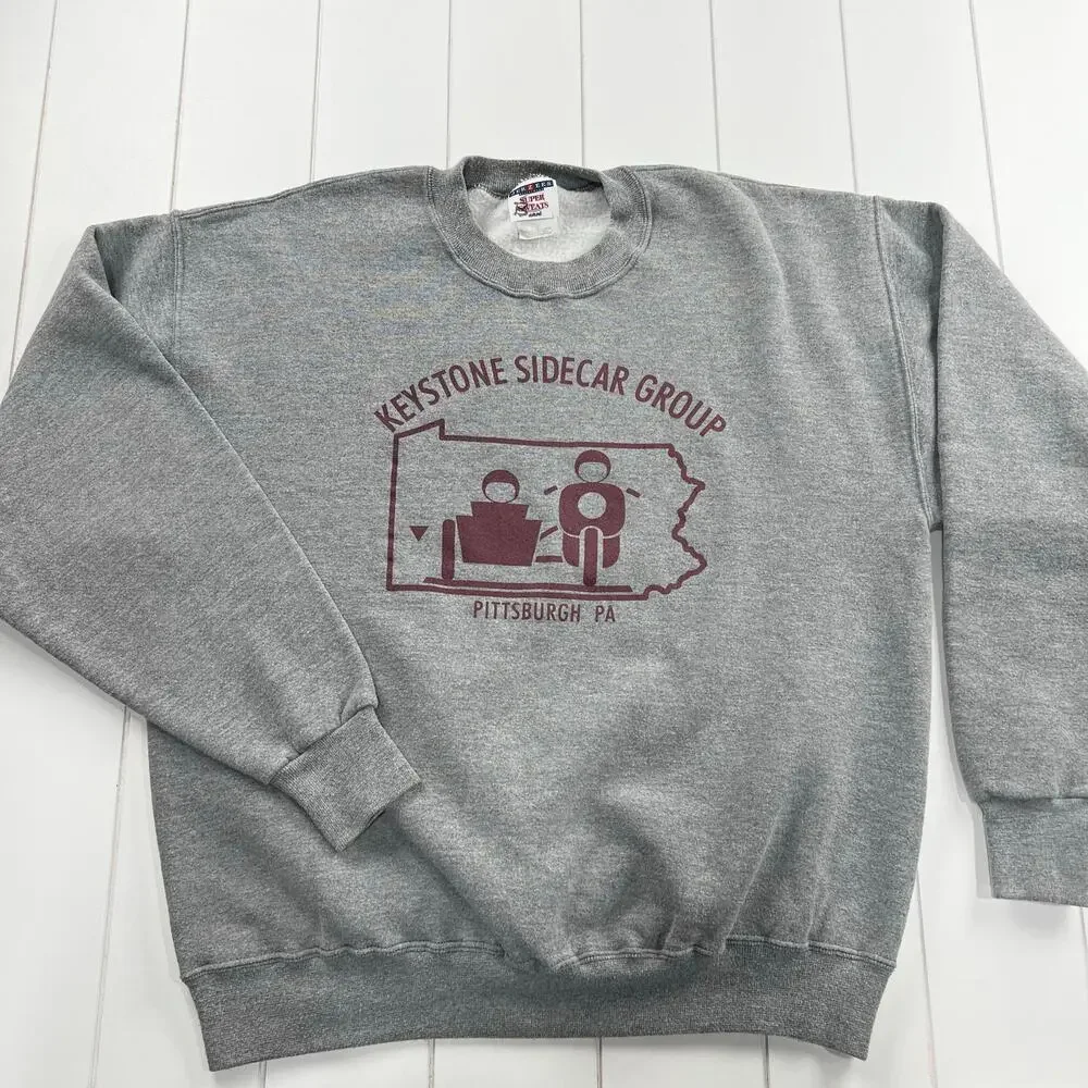 Keystone Sidecar Group Jerzees Crewneck Sweatshirt Size large Pittsburg PA - Picture 1 of 6